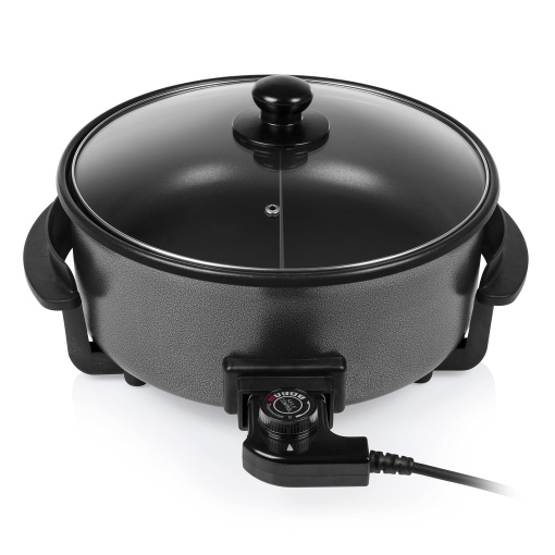 Tigaie Tristar XL - diametru 30 cm, capacitate 5 l, pentru 4 persoane, cu separator, termostat reglabil, 1500 W, negru, PZ-9135