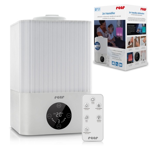 Umidificator reer 2in1 Umidificator, Ideal pentru camera si dormitorul copiilor, Umidificator cu ultrasunete, Nebulizator rece pentru cel mai bun aer din camera persoanei dragi