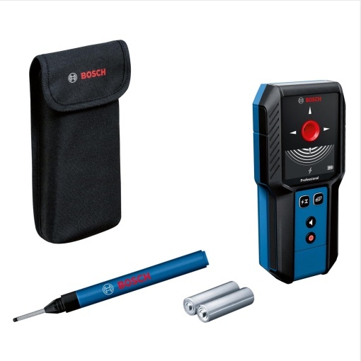 Bosch Professional Locator GMS 120-27 adancime maxima de detectie metal nemagneticmetal magneticcabluri sub tensiunelemn 1201005030 mm stilou de marca