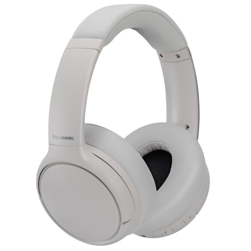 Casti fara fir Panasonic RB-M600BE-C cu ANC hibrid, design pivotant over-ear, Bluetooth 5.3, microfon incorporat, redare de pana la 65 de ore, XBS Deep, USB-C, alb