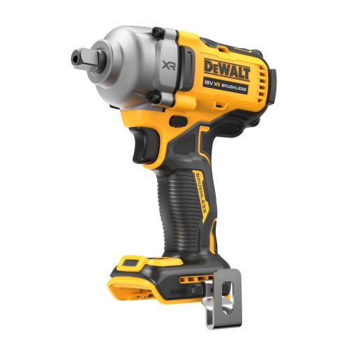 Cheie de impact fara fir Dewalt XR DCF892N (18V, suport patrat extern de 1/2 inch cu retinere a bilei, cuplu de strangere de 813 Nm, inclusiv carlig metalic pentru curea, livrare fara baterie si incarcator)
