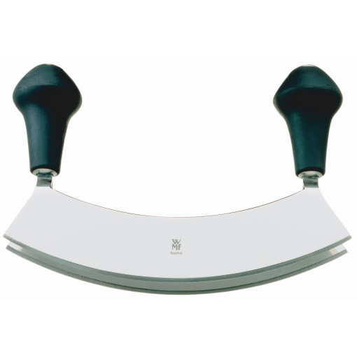 Cutit pentru plante WMF Cutit de cantarire cu doua taisuri 17,5 cm, lama speciala forjata din otel, Cutit de cantarire Ierburi pentru tocare fina sau tocare