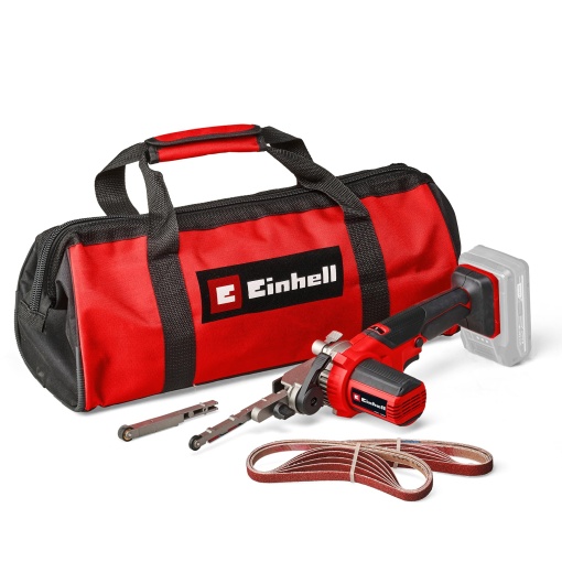 Fisier pentru curea fara acumulator Einhell TE-BF 18 Li-Solo Power X-Change (18 V, viteza de pana la 1.700 m/min, 2x brate de slefuire 9 mm si 13 mm, inclusiv 12x benzi de slefuire, fara baterie)