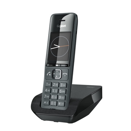 Gigaset Comfort 520 - Telefon DECT fara fir - Design elegant, calitate audio stralucitoare chiar si pentru apeluri hands-free, protectie confort pentru apeluri, agenda cu 200 de contacte, negru titan [versiunea germana]