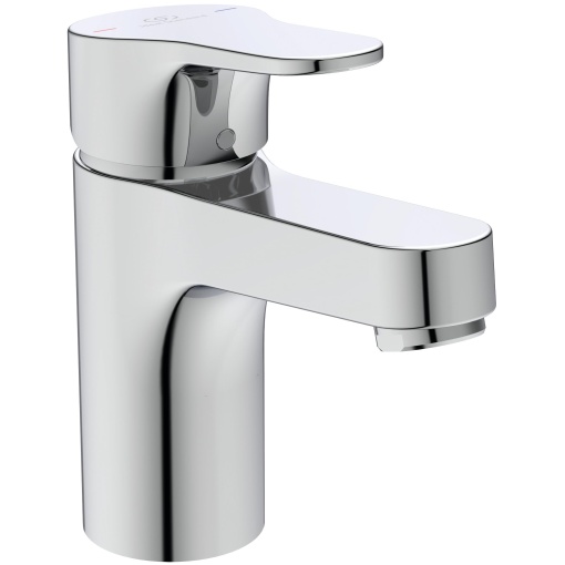 Ideal Standard BC829AA Robinet de lavoar Cerabase H80, cu set de scurgere cu buton, proiectie 10,6 cm, cromat