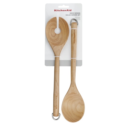 KitchenAid Set Tacamuri Salata Birkenholz Cu Carlig Inox