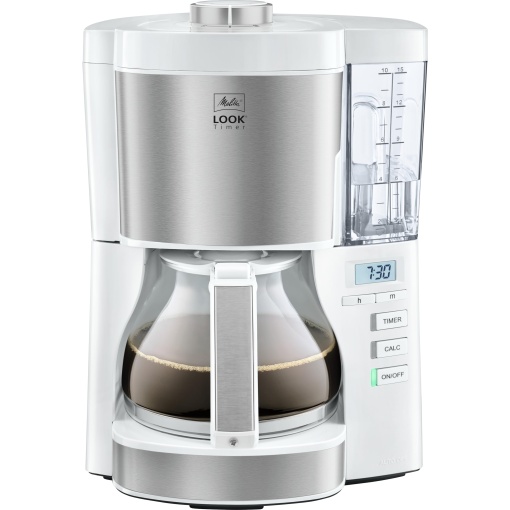 Melitta Look Timer - Filtru de cafea - Functie de temporizare - Drip Stop - 10 cani - Alb 1025-07