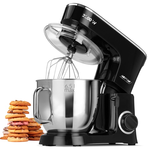 MPM - Robot complet de bucatarie - Robot de bucatarie cu accesorii - Robot de bucatarie Negru - 800W