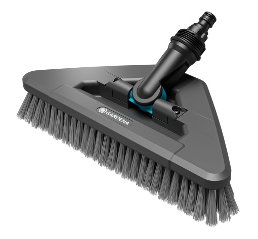 Perie cu maner Gardena Cleansystem Soft Flex Perie pentru curatarea suprafetelor sensibile forma triunghiulara peri moi rotativa conexiune la manerul