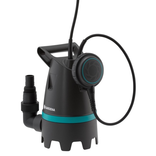 Pompa submersibila pentru apa murdara Gardena 9200 Basic: Pompa submersibila electrica cu debit 9200 l/h, intrerupator plutitor cu functie de functionare continua (9007-47)