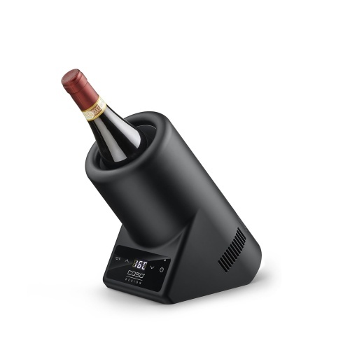 Racitor de vin CASO VinoCase Black temperatura reglabila 5-18degC pentru sticle pana la 9 cm diametru compact si silentios