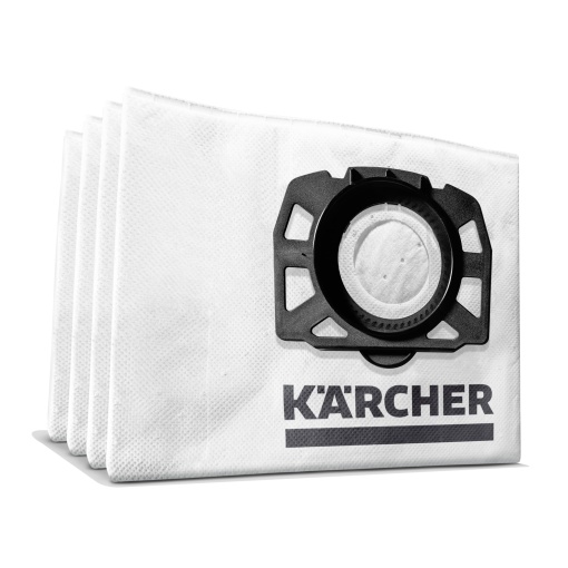 Saci de filtrare netesute originale Karcher KFI 357: 4 bucati, 3 straturi, extrem de rezistente la rupere si robuste, se potrivesc perfect pentru aspiratoarele umede/uscate si aspiratoarele de spalat Karcher, numar articol: 2.863-314.0