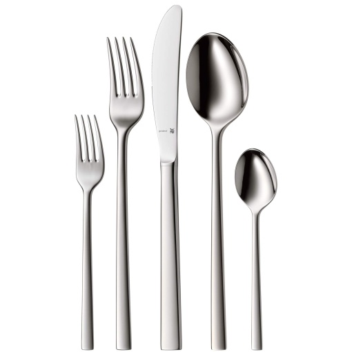 Set de tacamuri din otel inoxidabil WMF Sonic 6 persoane set de tacamuri 30 de bucati cutit cu maner gol Cromargan protect lustruit rezistent la zgari