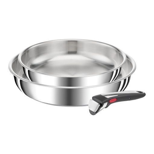 Set Tefal Ingenio Preference On 3 piese, otel inoxidabil, stivuibil, inductie, versatil, economie de spatiu, L9759002
