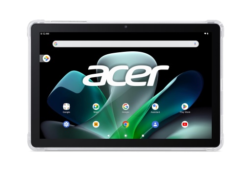 Tableta Acer Iconia Tab M10 WUXGA de 10 inchi (1920 x 1200, MediaTek Kompanio 500, 4 GB RAM, 64 GB, Bluetooth, USB-C, Wi-Fi, MicroSD, Audio, Camera frontala si spate, Android 12), argintiu + carcasa