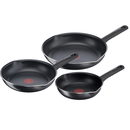 Tefal Day By Day On Set 3 tigaie 202428 cm acoperire antiaderenta semnal termic la temperatura buna de prajire NU este potrivit pentru inductie tigaie