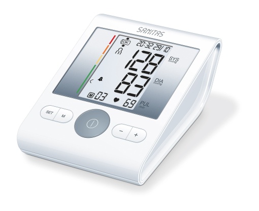 Tensiometru Sanitas SBM 22 (cu control de potrivire a mansetei, clasificare colorata a rezultatelor masuratorilor)