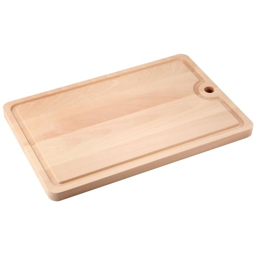 Tocator din lemn Fackelmann 40x26 cm cu sant pentru colectarea lichidelor lemn de fag