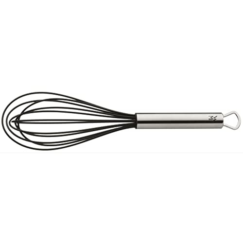 WMF Profi Plus Tel cu fire de silicon 25 cm, otel inoxidabil Cromargan mat, silicon, tel, tel, poate fi spalat in masina de spalat vase, rezistent la caldura pana la 200degC