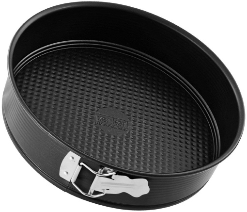Zenker Promotion Springform Pan 20cm cu fund plat - tabla de otel de inalta calitate, acoperire antiaderenta, Fabricat in Germania, rezistent la caldura pana la 230degC, Argintiu