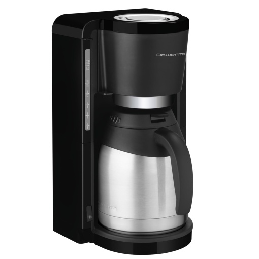 Aparat de cafea cu filtru Rowenta CT3818 Adagio Milano, ulcior termic din otel inoxidabil, 10-15 cani, capacitate 1,25 l, oprire automata, 850 wati, 26,5 x 27 x 38,5 cm, negru