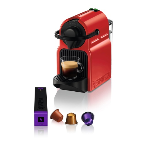 Aparat de cafea Nespresso Krups Inissia, rosu, espressor pentru capsule de cafea YY5506FD
