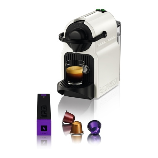 Aparat de capsule Nespresso Krups Inissia XN1001, timp scurt de incalzire, dimensiune compacta, cantitate de cafea reglabila, buton de selectare directa, evacuare automata a capsulei, 0,7 L, 34,2 x 19,1 x 32,7 cm, alb
