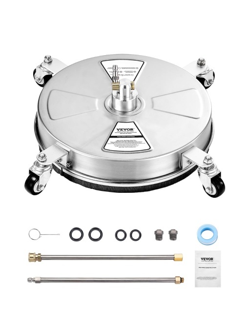 Aparat de curatare VEVOR 395 mm cu presiune inalta 276 bar 4 roti duze rotative
