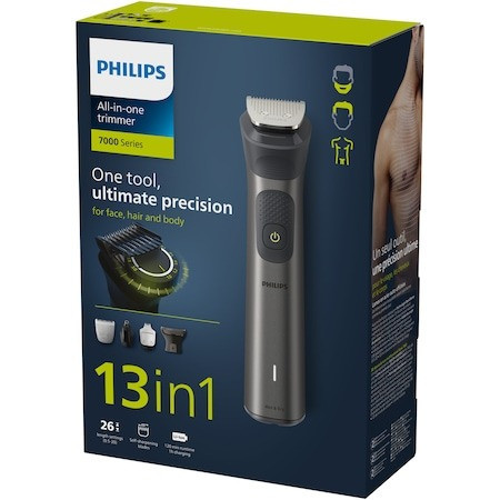 Aparat de tuns barba si parul 13 in 1 Philips Multigroom All in One MG7925/15, tehnologie BeardSense