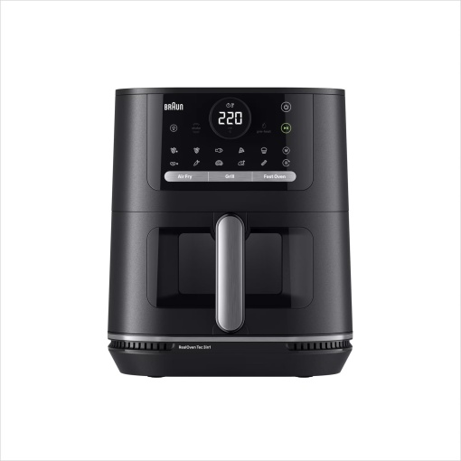 Braun MultiFry 5 HF5073IBK friteuza cu aer 3 in 1 friteuza cu aer de 6 litri 80-220deg 20 de programe cos sigur pentru masina de spalat vase control t