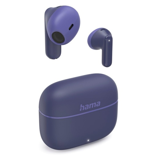 Casti Bluetooth Hama "Freedom Light II" (casti intraauriculare True Wireless cu microfon, casti cu statie de incarcare, durata de functionare 20 h, casti wireless cu recunoastere vocala si control tactil) albastru