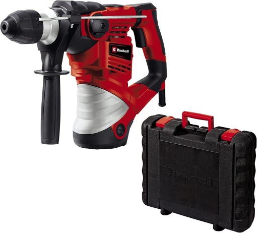 Ciocan rotopercutor Einhell TC-RH 1600 (1.600 W, 4 J, gaurire/gaurire cu percutie/daltuire cu si fara fixare, mecanism de impact pneumatic, suport de scule SDS-plus, ambreiaj antiderapaj cu suprasarcina)