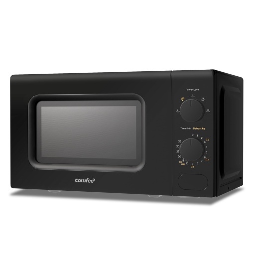 Cuptor cu microunde COMFEE negru 20 litri 700 W 5 niveluri de putere dezghetare rapida temporizator manual design compact - CM-M202CCBK