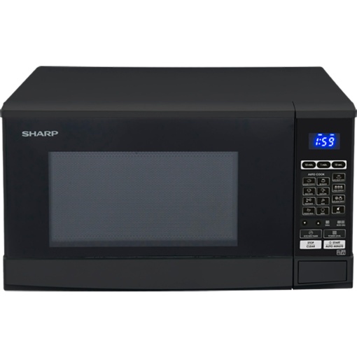 Cuptor cu microunde SHARP R670BK 2 in 1 cu gratar (20 L, 800 wati, gratar de 1000 wati, 10 niveluri de putere, 13 programe automate AutoCook, cronometru) / Negru