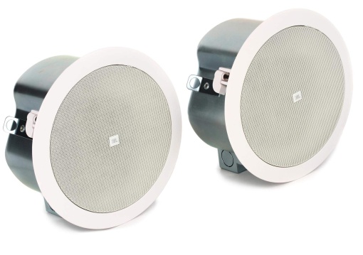 Difuzor de tavan JBL Professional C24CT MicroPlus C24CT de 11,4 cm, alb, vandut in perechi