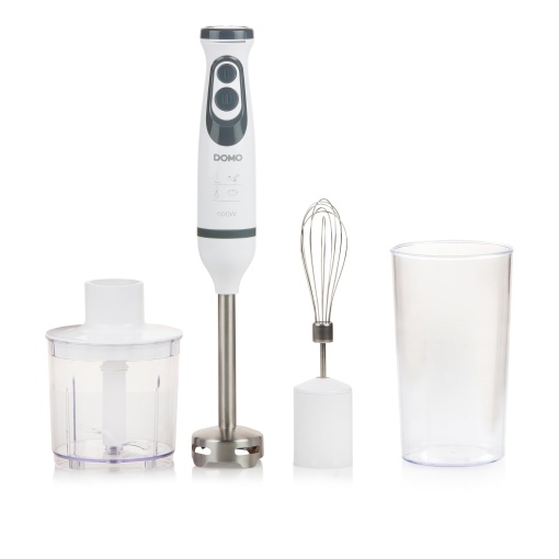 DOMO DO1089M Set mixer 3 in 1 600 W inkl. Messbecher weiss/grau