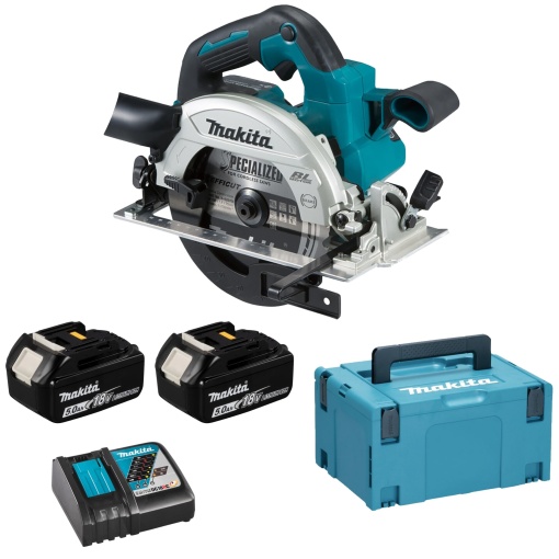 Ferastrau circular cu acumulator Makita DHS660RTJ 57 mm 18 V 5,0 Ah, 2 baterii + incarcator in MAKPAC multicolor