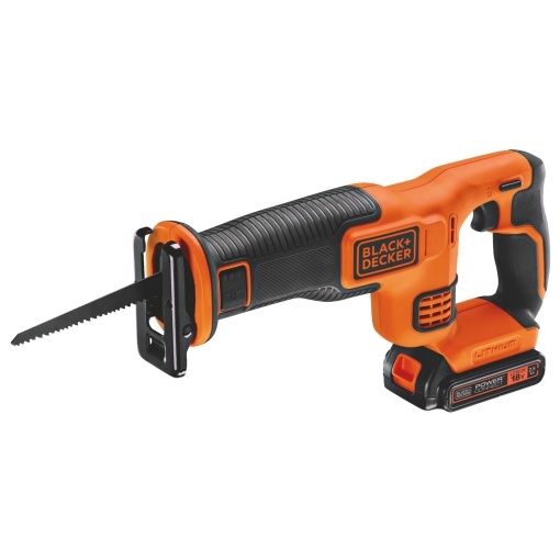 Ferastrau sabie cu acumulator BLACK + DECKER BDCR18E1-QW - 1 baterie - 1 lama de 140 mm - 18V