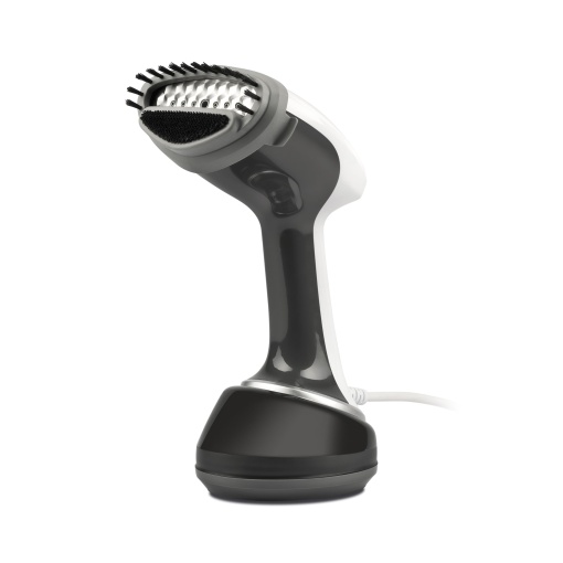 Fier de calcat cu abur de calatorie Girmi ST92, abur vertical, 1700 W, talpa din otel inoxidabil, capacitate 360 cmc, functie de oprire automata, gata de utilizare in 40 de secunde, accesorii incluse, alb/gri.