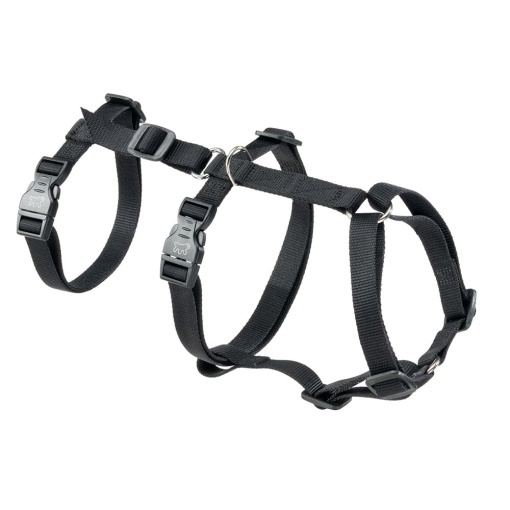Hamul pentru caini Ferplast Medium Dogs Brave MEDIUM ham pentru caini rezistent la evadare Greyhound ham reglabil pentru caini 6 inchizatoare negru