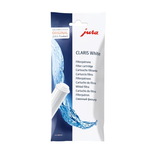 JURA original - Cartus filtrant anticalcar alb CLARIS - Igiena certificata TUV - 1 pachet - 60209