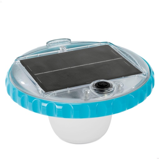 Lumina plutitoare LED cu energie solara Intex - Geamandura stroboscopica alimentata cu energie solara - 2 moduri de iluminare, 28695, alb