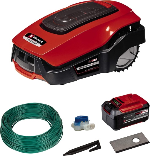 Masina de tuns iarba robot Einhell FREELEXO 1200 LCD BT (pentru pana la 1200 m2, masina de tuns iarba multizona, control prin aplicatie Bluetooth, pentru pante de pana la 35%, inclusiv baterie PXC si accesorii de instalare)