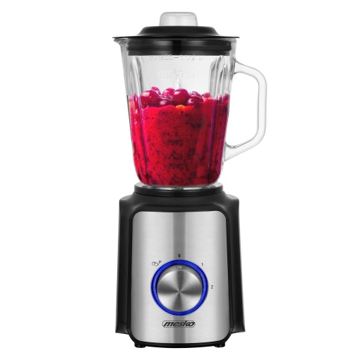 Mesko MS4080 Stand Blender, ulcior de sticla de 1,5 L, blender Smoothie Maker Putere maxima 1200W, Concasor de gheata, 2 niveluri de viteza + functie de puls, blender cu 6 lame din otel inoxidabil, 21.000 rpm