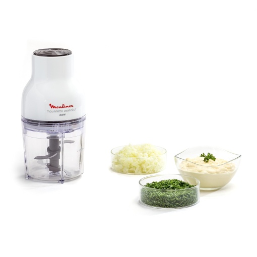 Moulinex Moulinette Essential DJ5201 Tocator 3 in 1, amestecare si taiere, sistem de capac sub presiune 300 W, capacitate 0,4 L