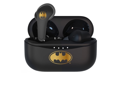 OTL Technologies Bluetooth V5.0 Casti pentru copii Batman cu cutie de incarcare, negru, marime unica