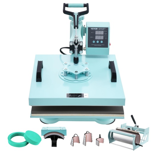Presa termica multifunctionala VEVOR SJY-H15151M 8-in-1 1250W Verde