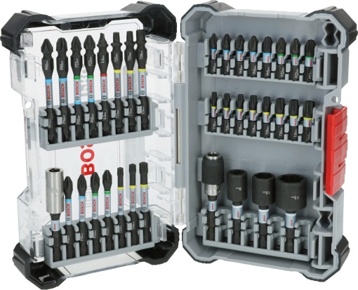 Set Bosch PRO Impact 36 piese rezistenta ridicata compatibil cu surubelnite si masini de gaurit