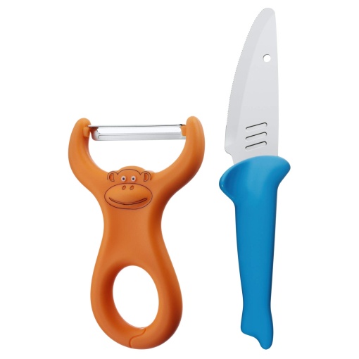 Set de gatit pentru copii WMF Willy Mia Fred 2 piese otel inoxidabil ergonomic utilizare de la 6 ani