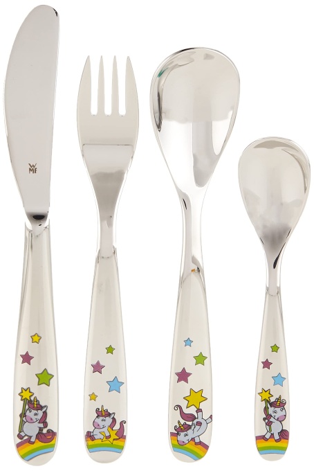Set tacamuri pentru copii WMF Einhorn 4 piese otel inoxidabil Cromargan spalare automata